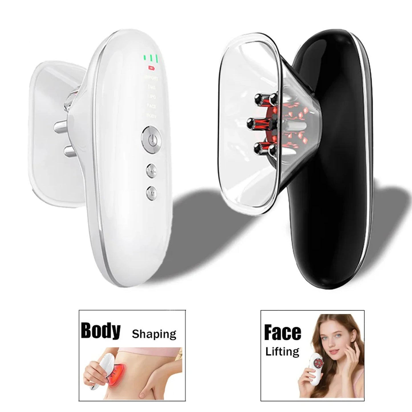 NEW 2 in 1 Electric Cellulite Massager Body Sculpting Machine for Leg Abdomen Waist Arm Microcurrent Facial Device for Skin Care Mica.Wish_23Business