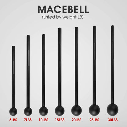 Elevate Your Strength Training with Our Versatile Steel Mace Bell - Perfect for Full Body, Shoulder, Grip, and Forearm Workouts - Available in 5 to 30 LB for All Fitness Levels