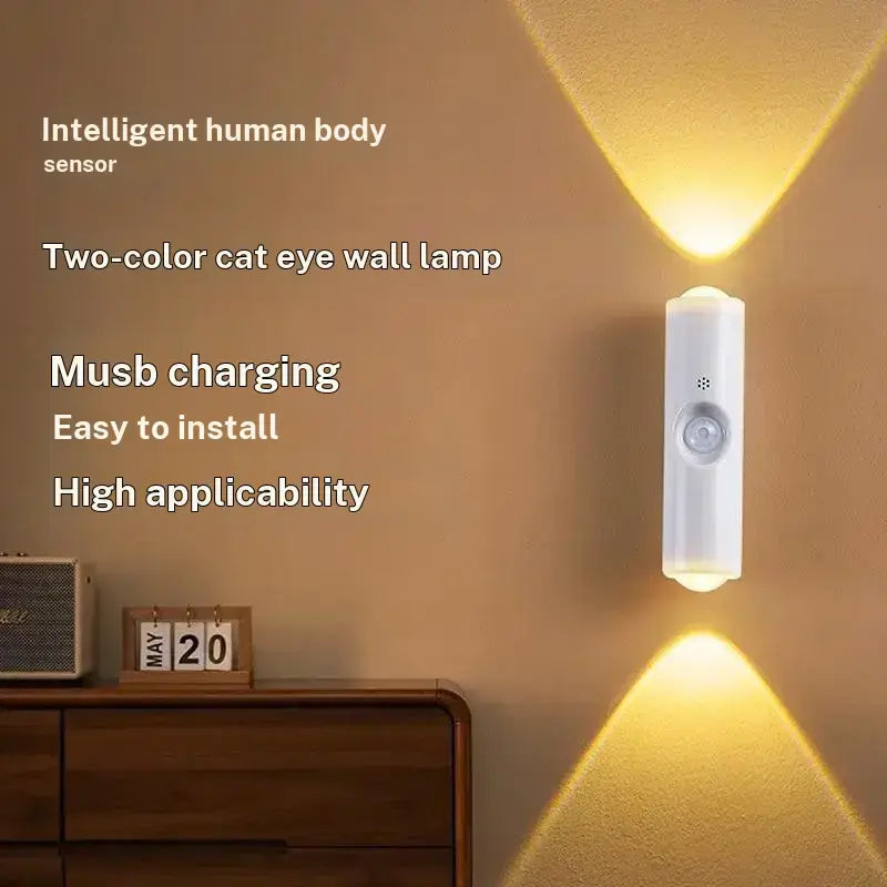 Smart Motion Sensor Spotlight with Adjustable Modes, 1500mAh Battery, USB-C Charging, and Magnetic Installation for Living Rooms, Bathrooms, and Bedrooms