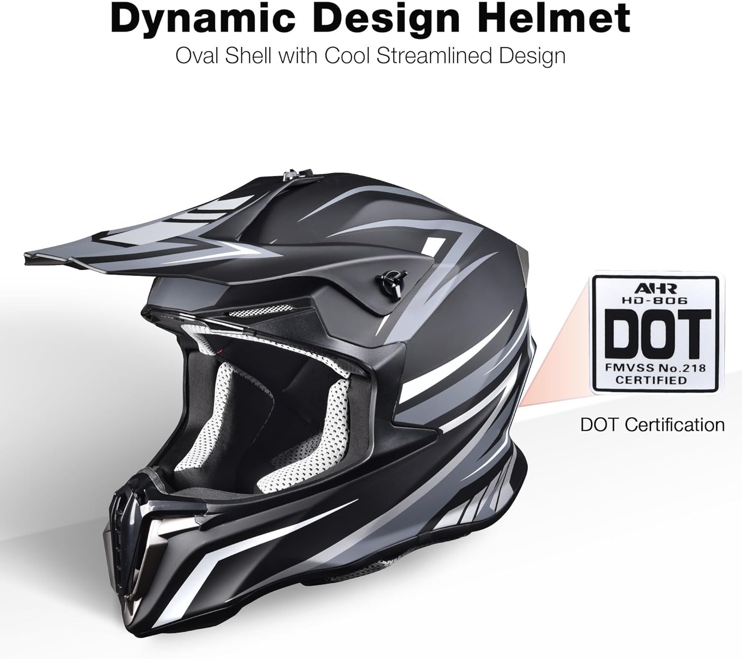 Adult Off-Road Full Face Motorcycle Helmet for Motocross, ATV, and BMX - DOT Approved