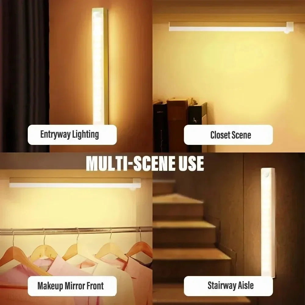 Rechargeable Motion Sensor Night Light Wireless LED Lamp For Kitchen Cabinet Wardrobe Stair Backlight Closet Lighting Mica.Wish_23Business