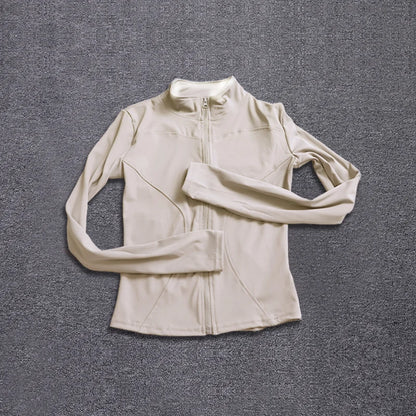 Women Sport Jacket Long Sleeve Shirt Workout Coat Gym Training Clothing Yoga Sportswear Mica.Wish_23Business