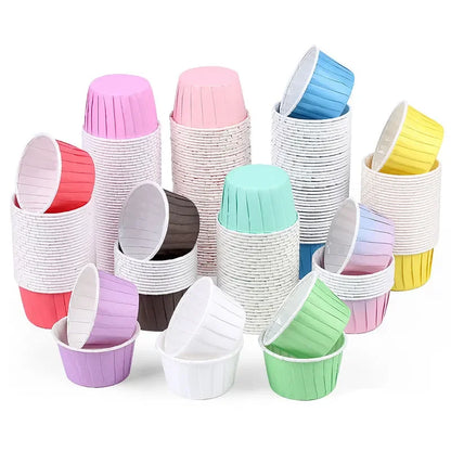 50Pcs Large Size Paper for Cupcakes Muffin Cupcake Paper Cups Baking Cupcakes Paper or Wedding Party Oilproof Cake Wrapper