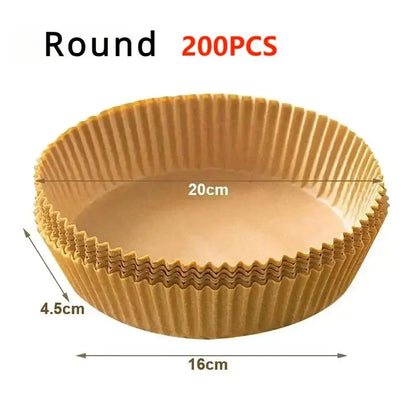 50/100PCS Air Fryer Disposable Paper Square Round Baking Paper Barbecue Plate NonStick Mat Kitchen Oven Oil Absorbing Paper Tool Mica.Wish_23Business