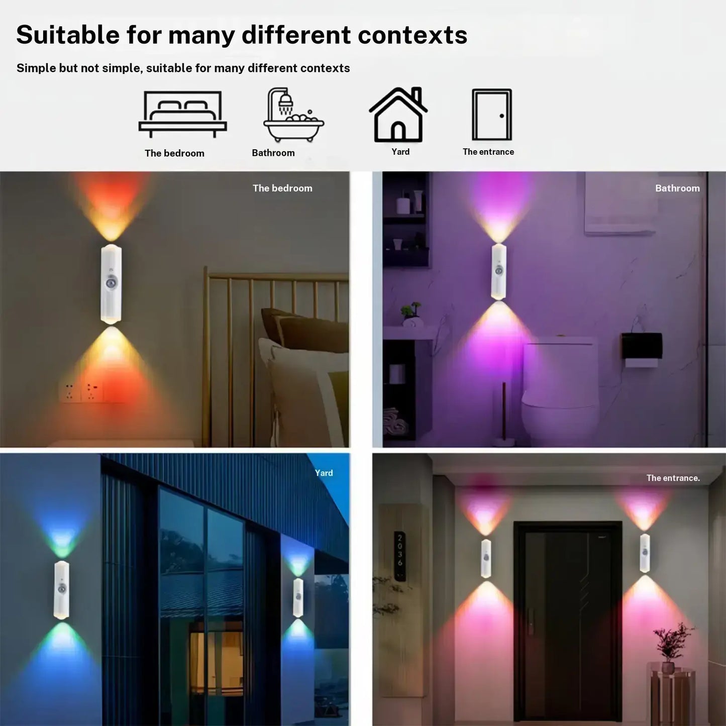 Smart Motion Sensor Spotlight with Adjustable Modes, 1500mAh Battery, USB-C Charging, and Magnetic Installation for Living Rooms, Bathrooms, and Bedrooms