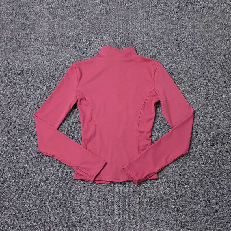Women Sport Jacket Long Sleeve Shirt Workout Coat Gym Training Clothing Yoga Sportswear Mica.Wish_23Business