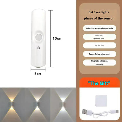 Smart Motion Sensor Spotlight with Adjustable Modes, 1500mAh Battery, USB-C Charging, and Magnetic Installation for Living Rooms, Bathrooms, and Bedrooms