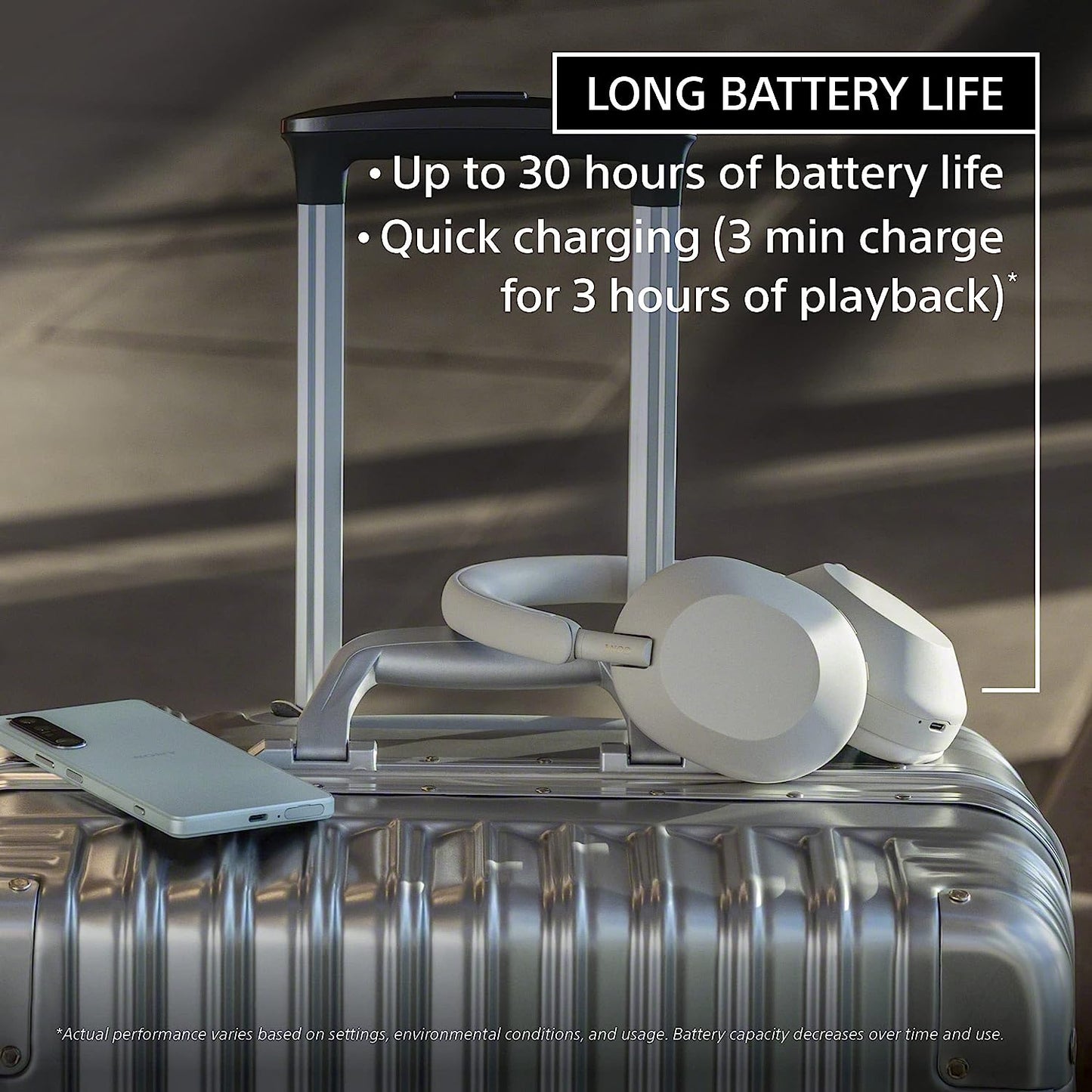 WH-1000XM5 Premium Noise-Canceling Headphones with Auto NC Optimizer, 30-Hour Battery Life, and Alexa Voice Control in Silver