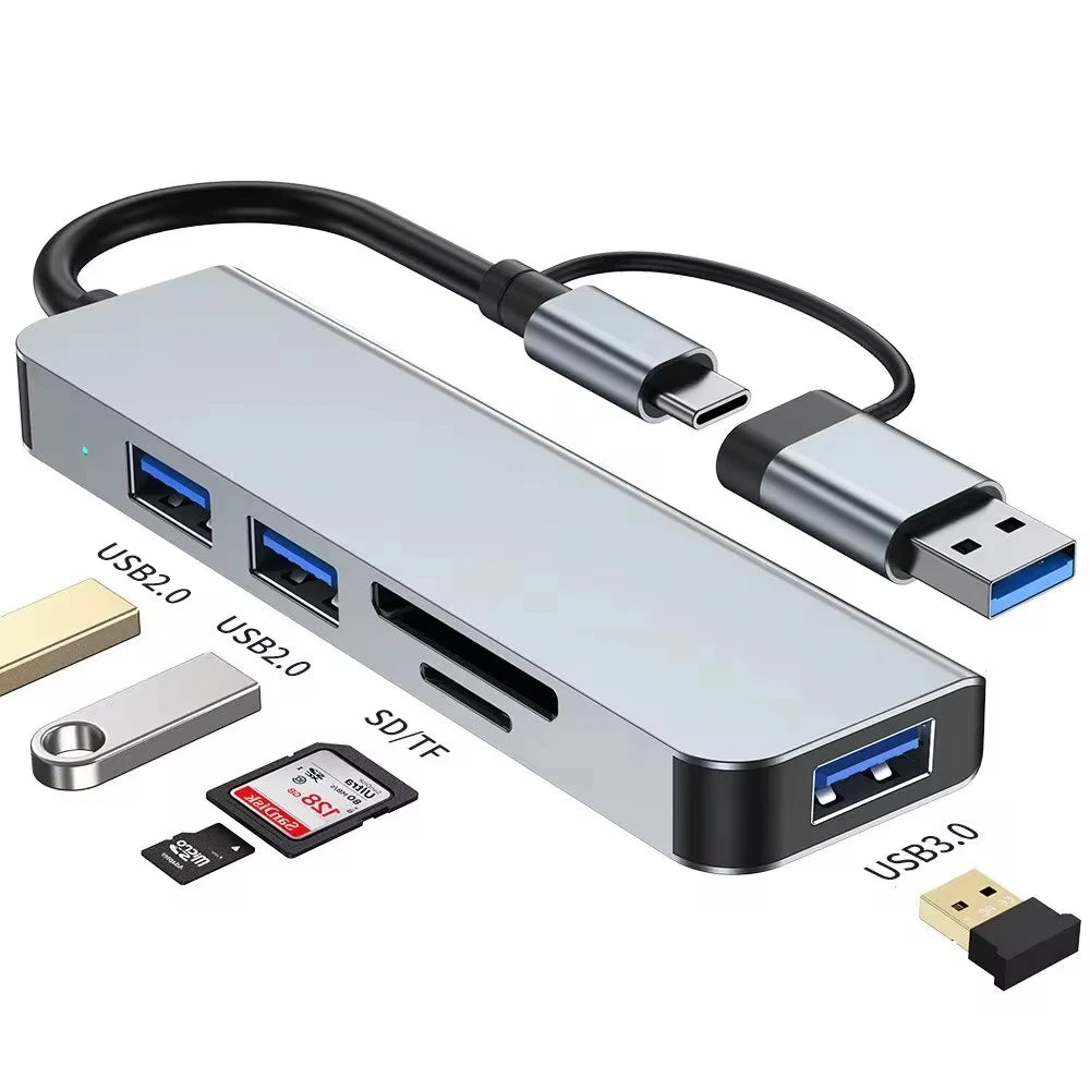 USB C Hub USB Splitter 8 in 1 USB Extender with 4 USB Port 1 USBC Port TF/SD Card Reader Audio Output Compatible for MacBook Mica.Wish_23Business
