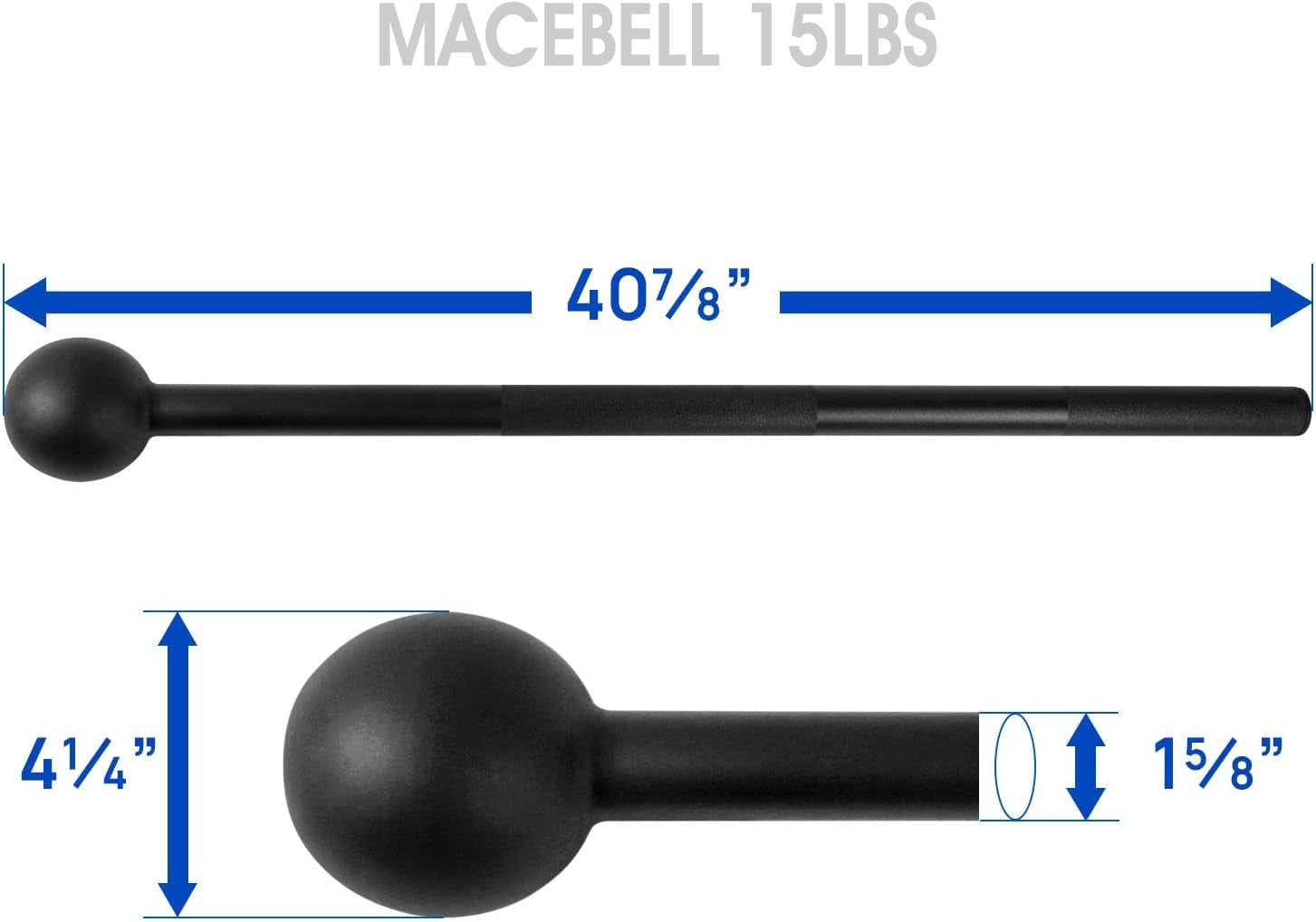 Elevate Your Strength Training with Our Versatile Steel Mace Bell - Perfect for Full Body, Shoulder, Grip, and Forearm Workouts - Available in 5 to 30 LB for All Fitness Levels