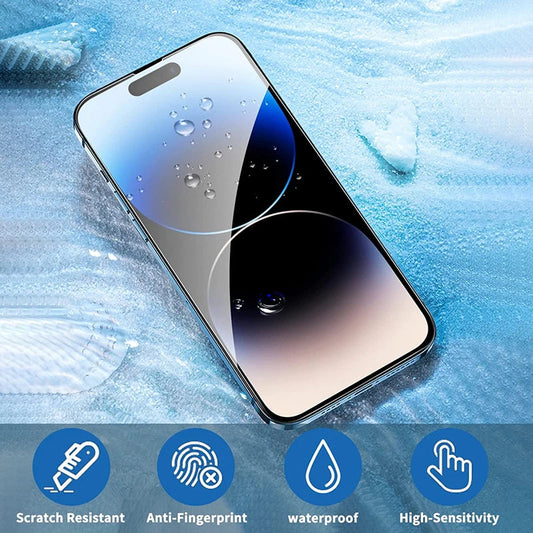3/5PCS Glass Screen Protector Phone Case for IPhone 12 11 13 14 15 16 Pro Max Mini XS XR X 8 Plus 14Pro 13Pro IPones Front Cover Mica.Wish_23Business