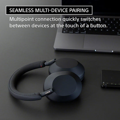 WH-1000XM5 Premium Noise-Canceling Headphones with Auto NC Optimizer, 30-Hour Battery Life, and Alexa Voice Control in Silver