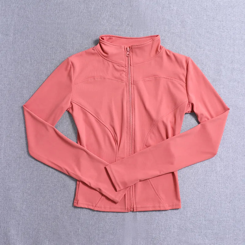 Women Sport Jacket Long Sleeve Shirt Workout Coat Gym Training Clothing Yoga Sportswear Mica.Wish_23Business