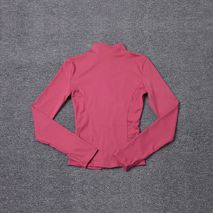 Women Sport Jacket Long Sleeve Shirt Workout Coat Gym Training Clothing Yoga Sportswear Mica.Wish_23Business