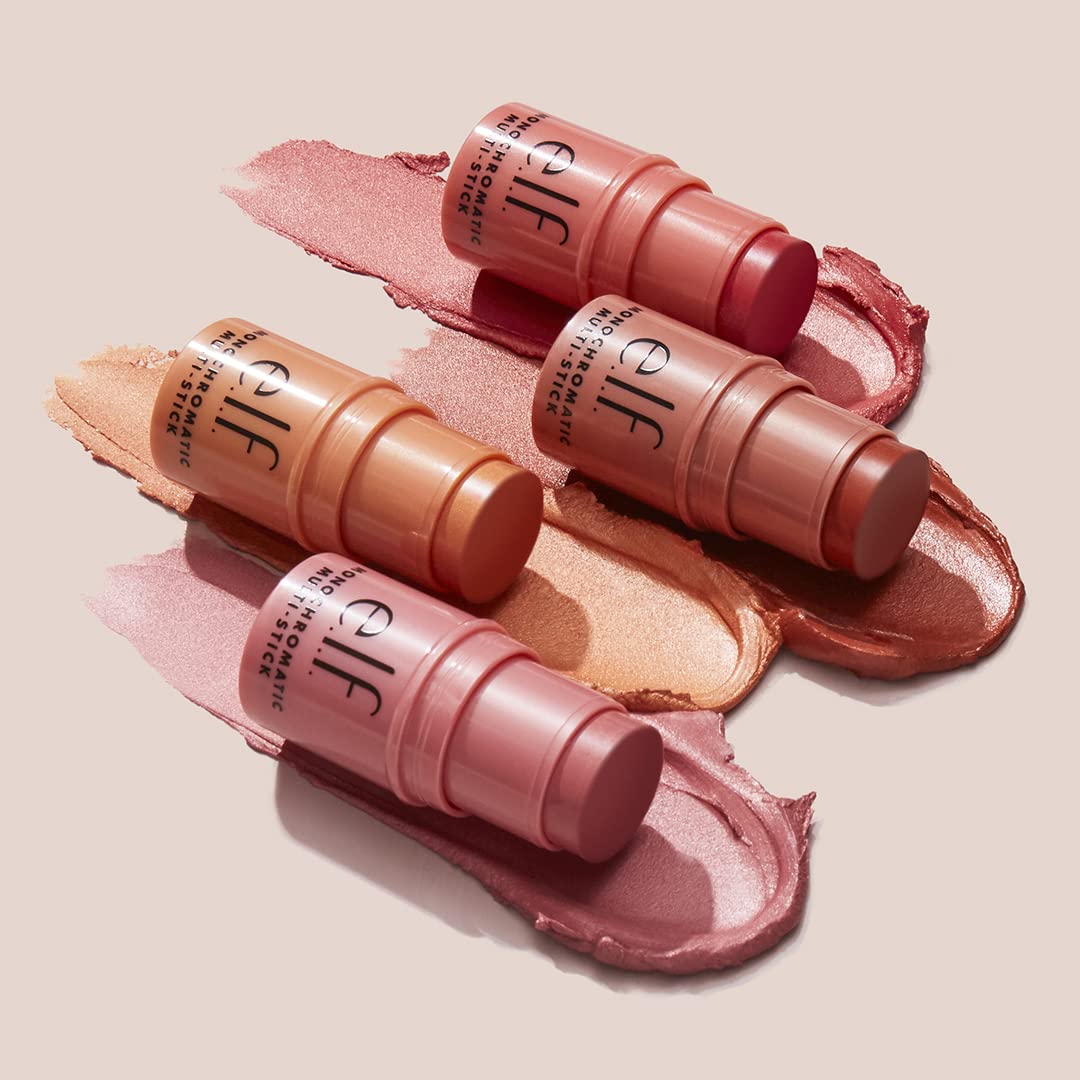 Monochromatic Multi Stick - Travel-Sized Creamy & Blendable Color for Eyes, Lips & Cheeks in Bronzed Cherry, Vegan & Cruelty-Free, 0.17 Oz