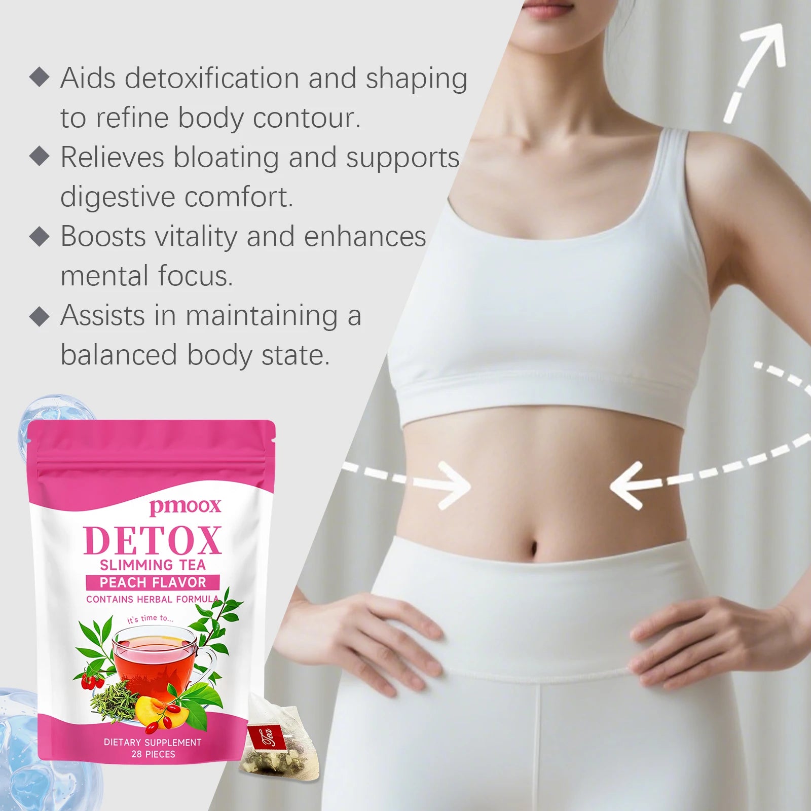 Skin Firming & Body Contouring Tea - Slim Rhyme Care Blend | Boosts Metabolism to Reduce Bloating and Define Waistline Mica.Wish_23Business