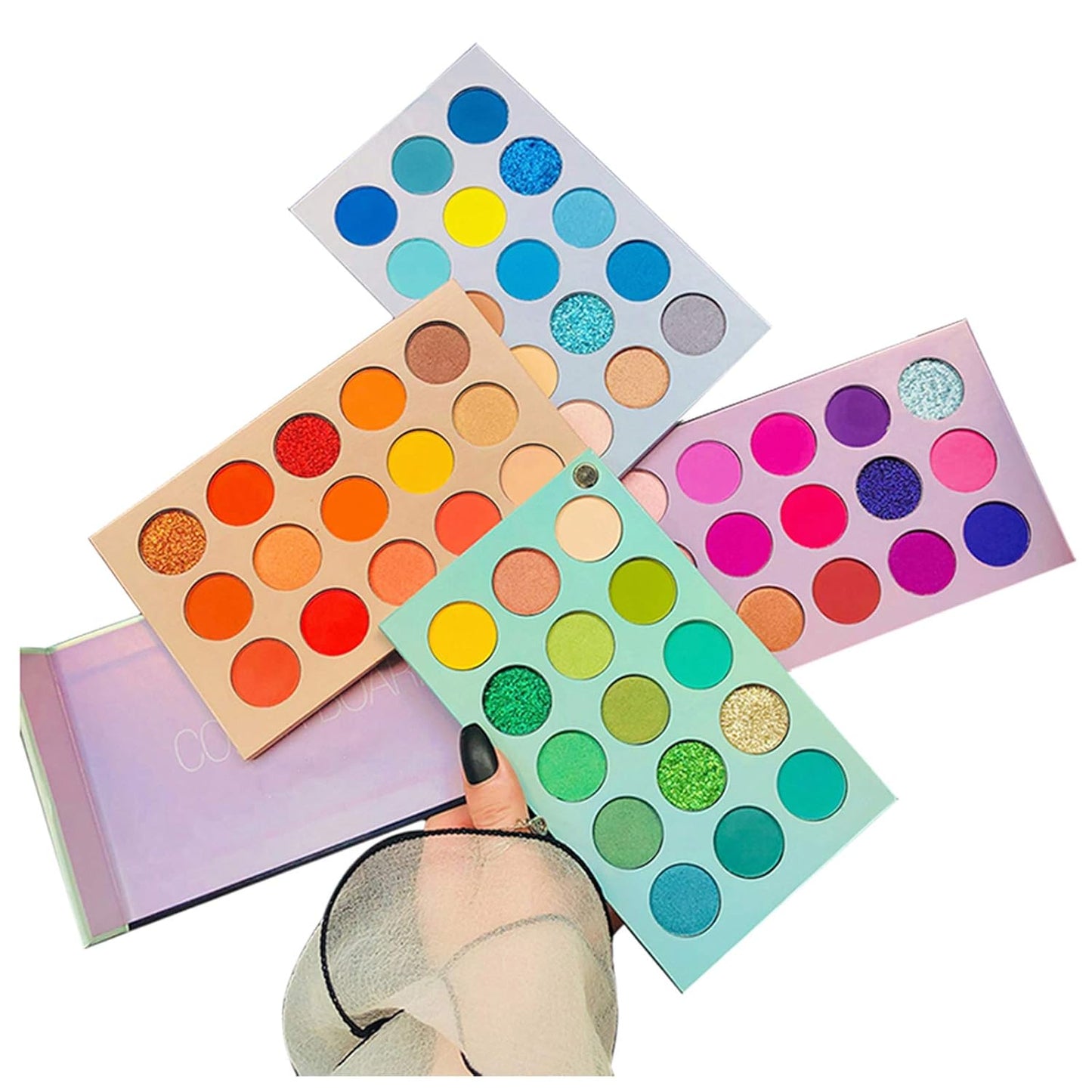 Unleash Your Creativity with the 60-Color Eyeshadow Palette – A Versatile 4-in-1 Makeup Set Featuring Glitter, Metallic, Matte, and Shimmer Shades for Effortless Blending