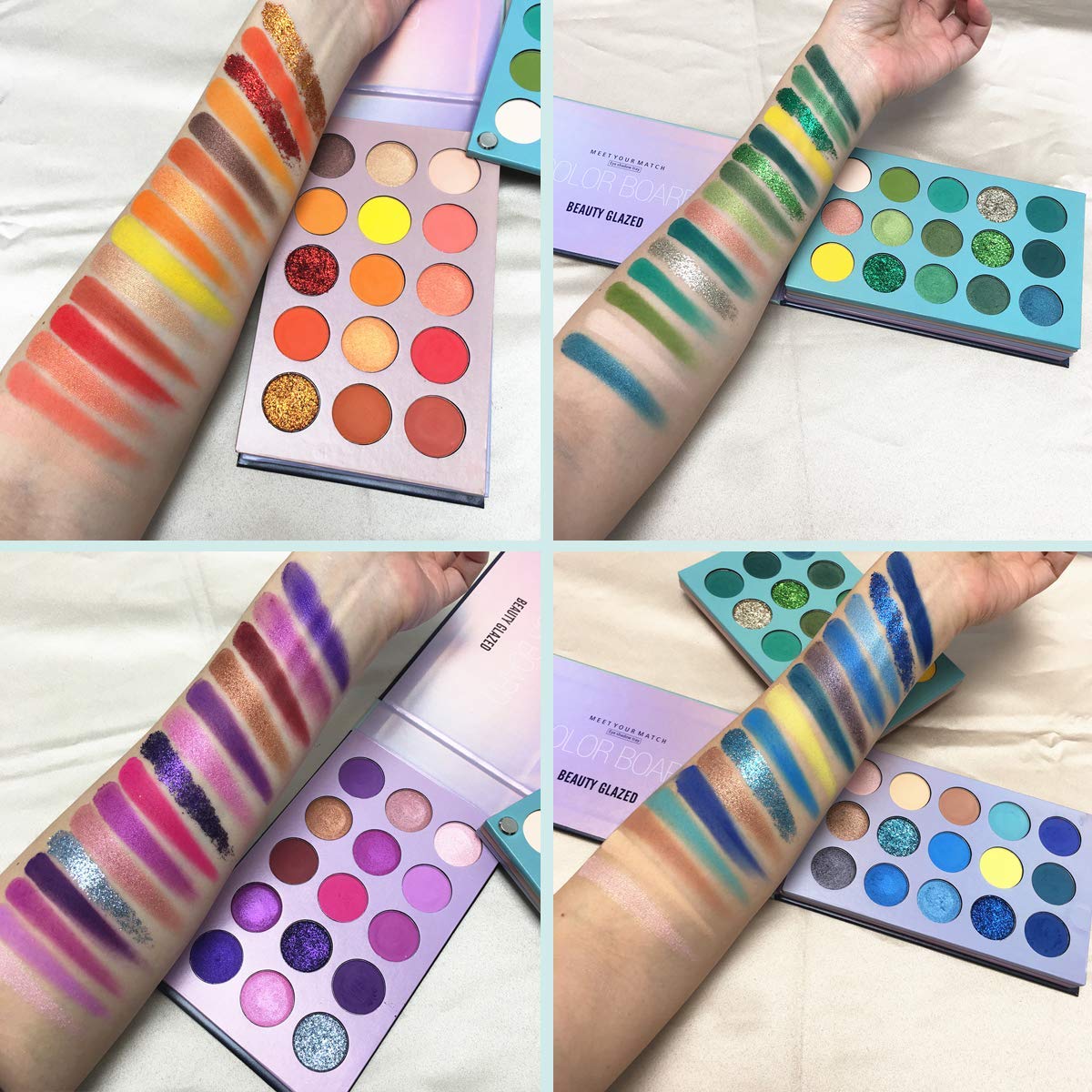 Unleash Your Creativity with the 60-Color Eyeshadow Palette – A Versatile 4-in-1 Makeup Set Featuring Glitter, Metallic, Matte, and Shimmer Shades for Effortless Blending