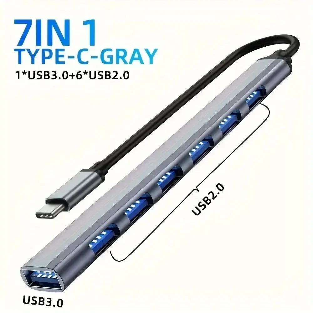 USB C Hub USB Splitter 8 in 1 USB Extender with 4 USB Port 1 USBC Port TF/SD Card Reader Audio Output Compatible for MacBook Mica.Wish_23Business