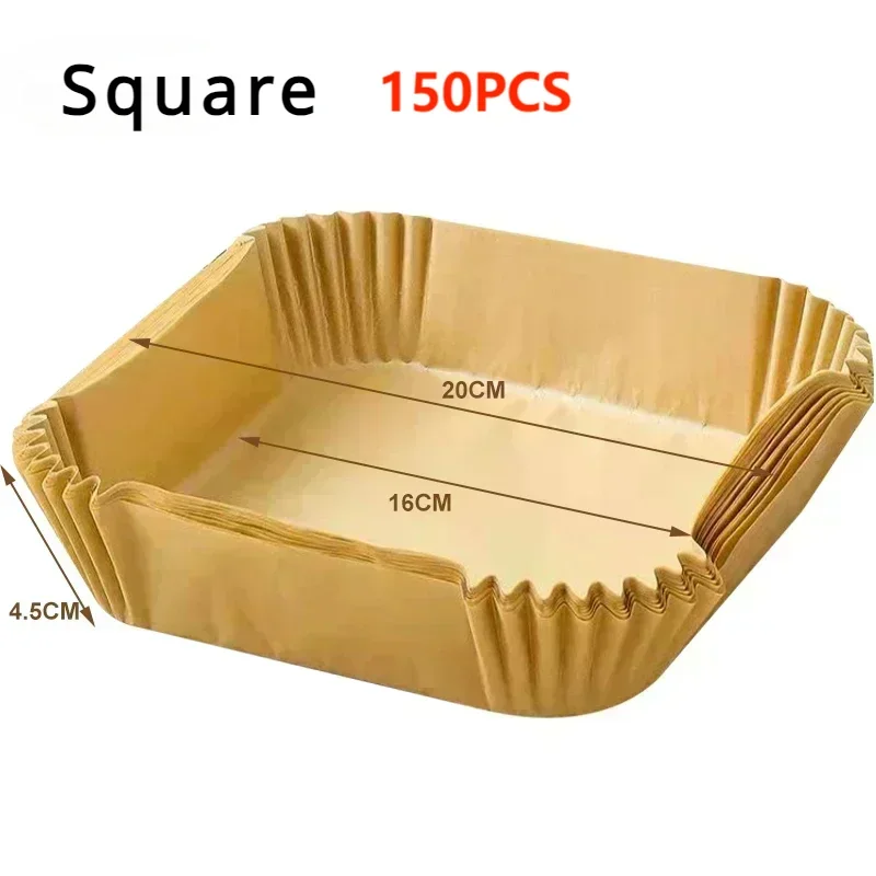 50/100PCS Air Fryer Disposable Paper Square Round Baking Paper Barbecue Plate NonStick Mat Kitchen Oven Oil Absorbing Paper Tool Mica.Wish_23Business