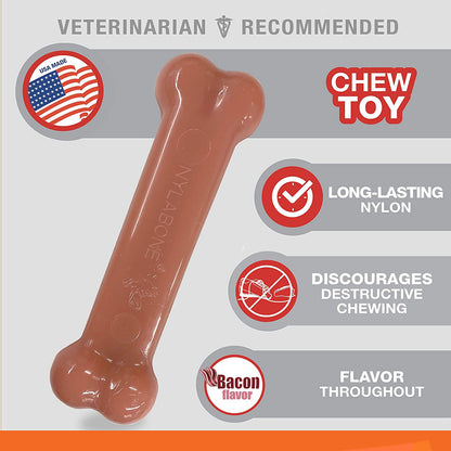 Original Power Chew Dog Toy, Durable Chew for Aggressive Chewers, Bacon & Chicken Flavor, Medium Size (up to 35 lbs), 2 Pack