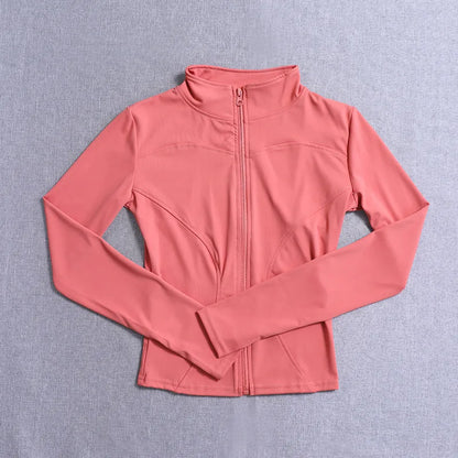 Women Sport Jacket Long Sleeve Shirt Workout Coat Gym Training Clothing Yoga Sportswear Mica.Wish_23Business