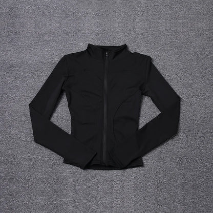 Women Sport Jacket Long Sleeve Shirt Workout Coat Gym Training Clothing Yoga Sportswear Mica.Wish_23Business