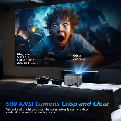 Transform Your Home Theater Experience with the Android 11 4K Smart Projector - Stunning 580ANSI Brightness and Voice Control!