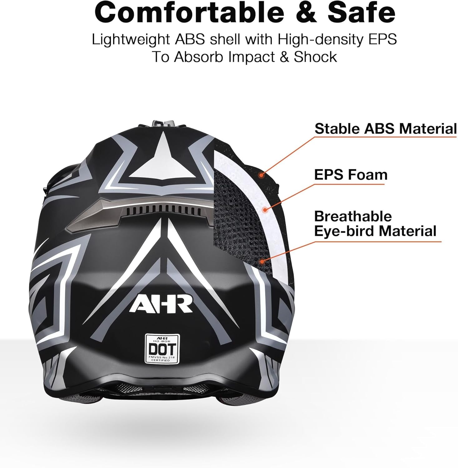 Adult Off-Road Full Face Motorcycle Helmet for Motocross, ATV, and BMX - DOT Approved