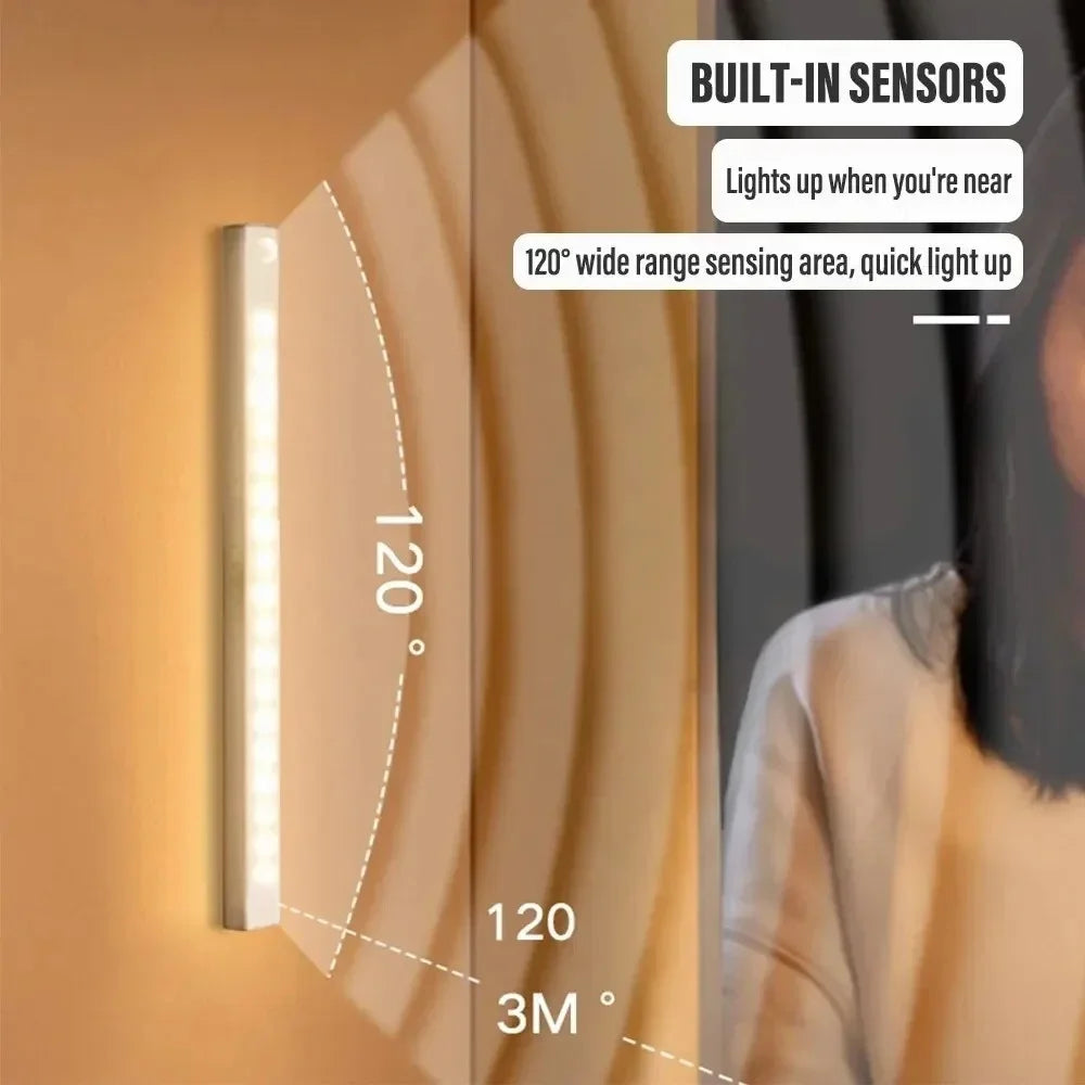 Rechargeable Motion Sensor Night Light Wireless LED Lamp For Kitchen Cabinet Wardrobe Stair Backlight Closet Lighting Mica.Wish_23Business