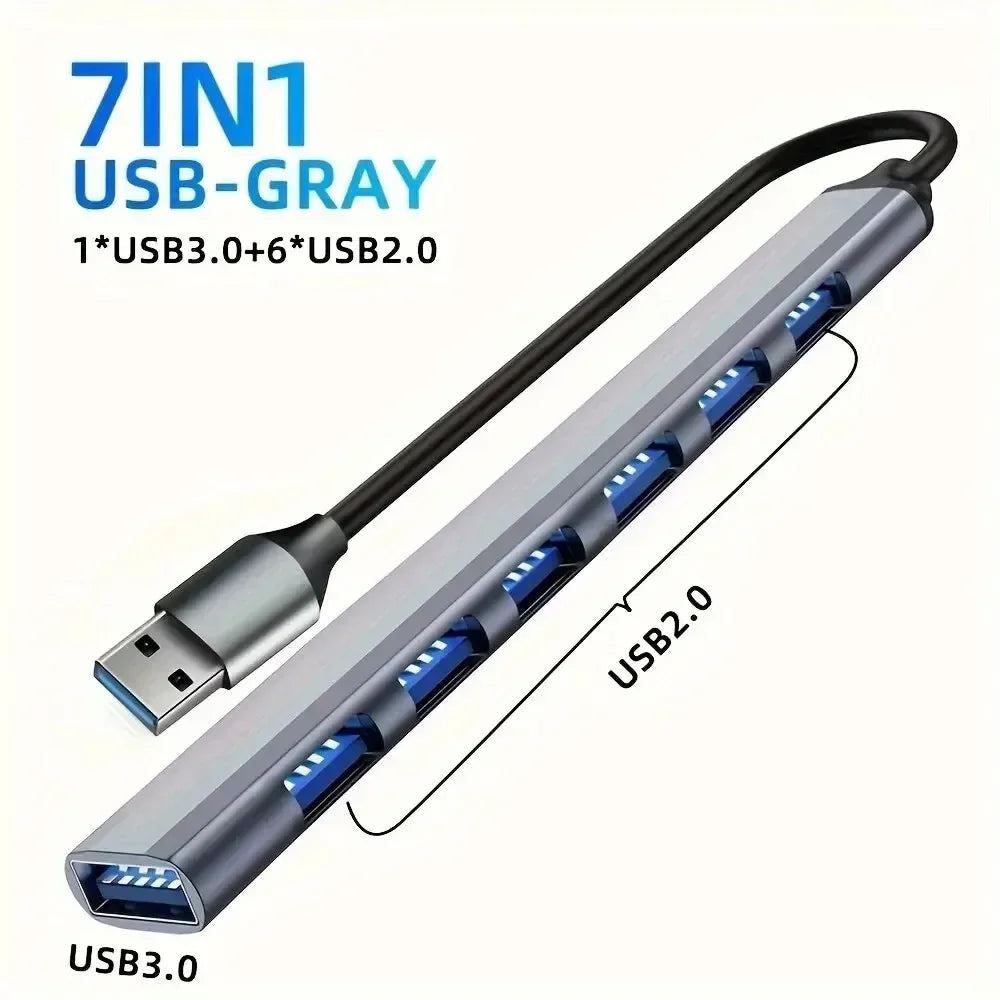 USB C Hub USB Splitter 8 in 1 USB Extender with 4 USB Port 1 USBC Port TF/SD Card Reader Audio Output Compatible for MacBook Mica.Wish_23Business