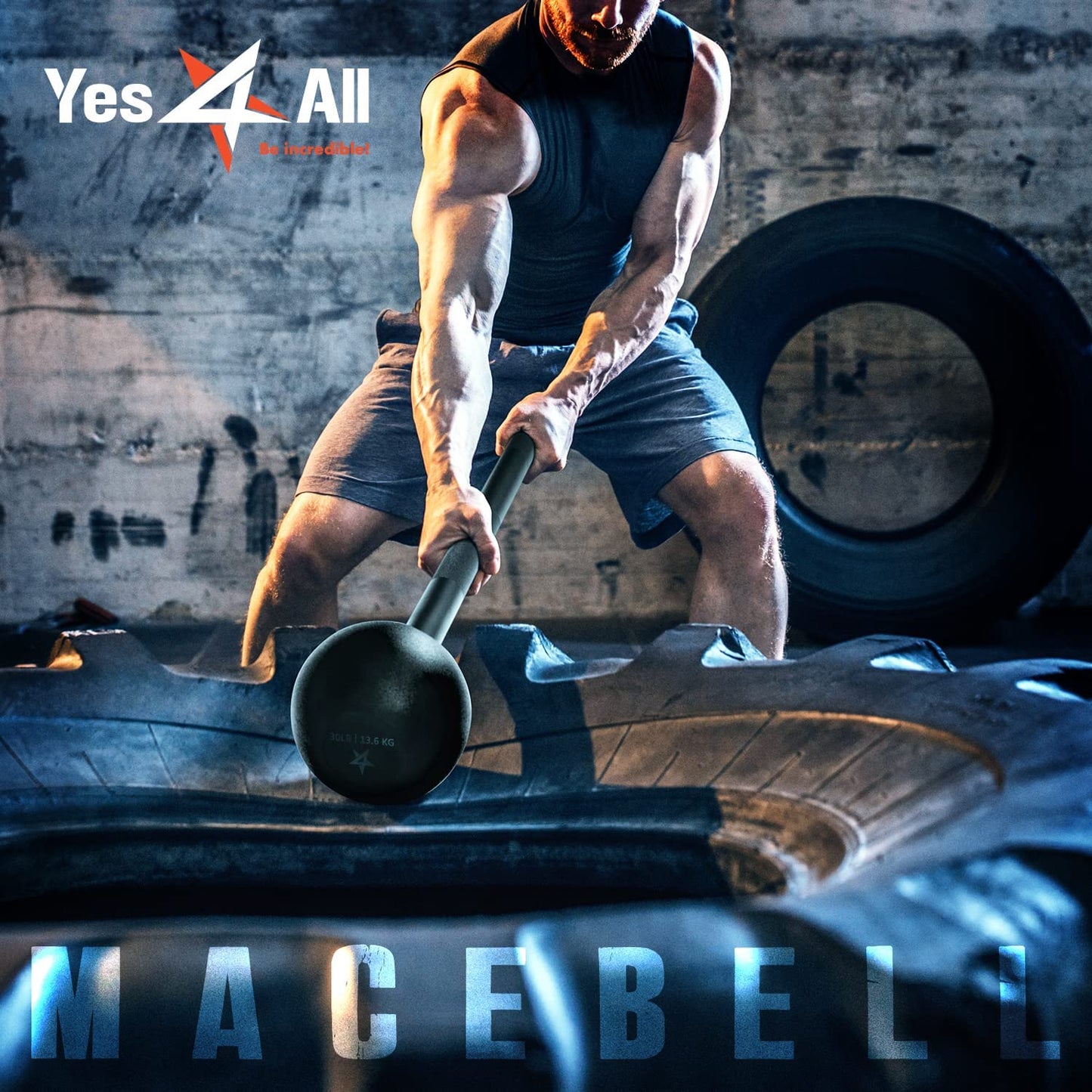 Elevate Your Strength Training with Our Versatile Steel Mace Bell - Perfect for Full Body, Shoulder, Grip, and Forearm Workouts - Available in 5 to 30 LB for All Fitness Levels
