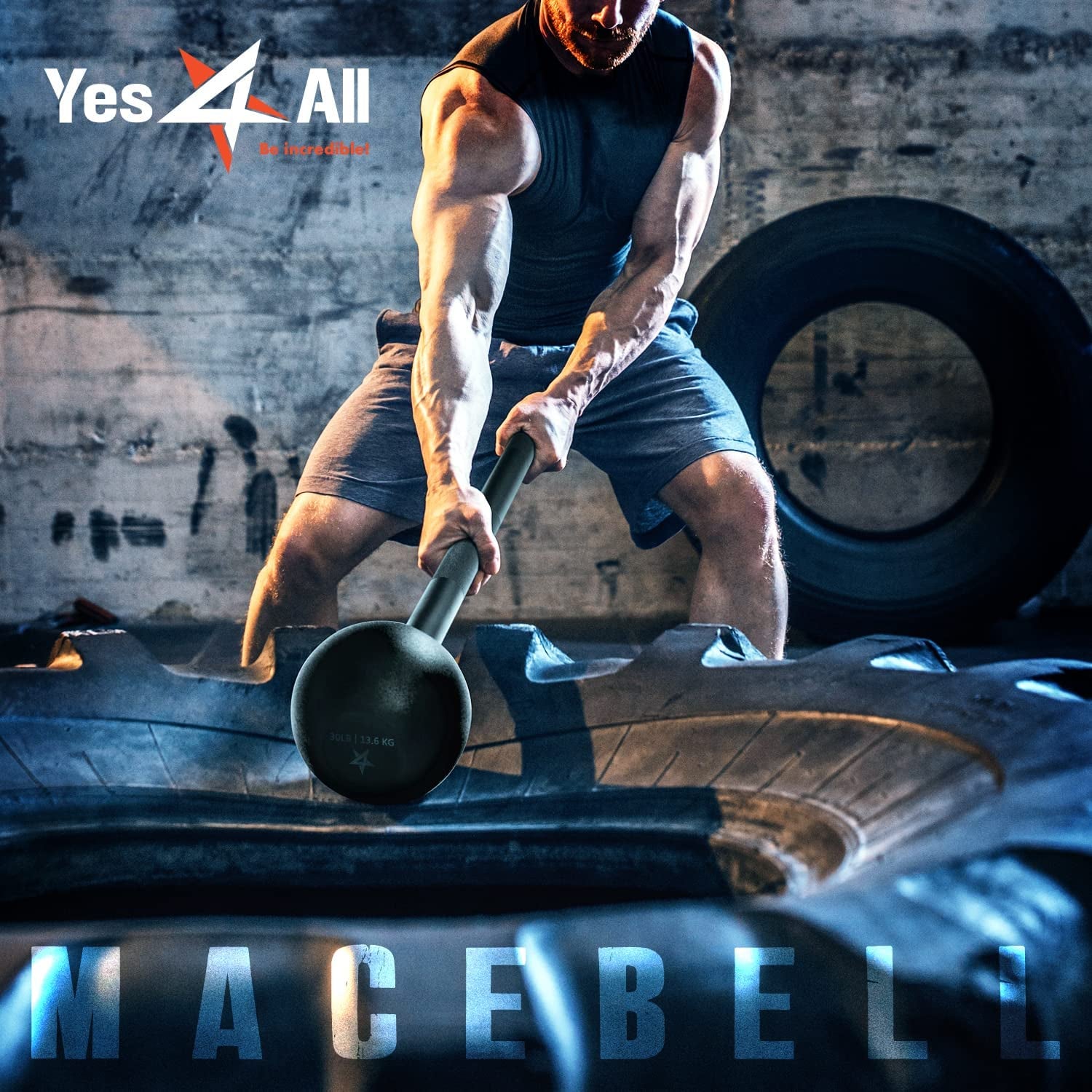Elevate Your Strength Training with Our Versatile Steel Mace Bell - Perfect for Full Body, Shoulder, Grip, and Forearm Workouts - Available in 5 to 30 LB for All Fitness Levels