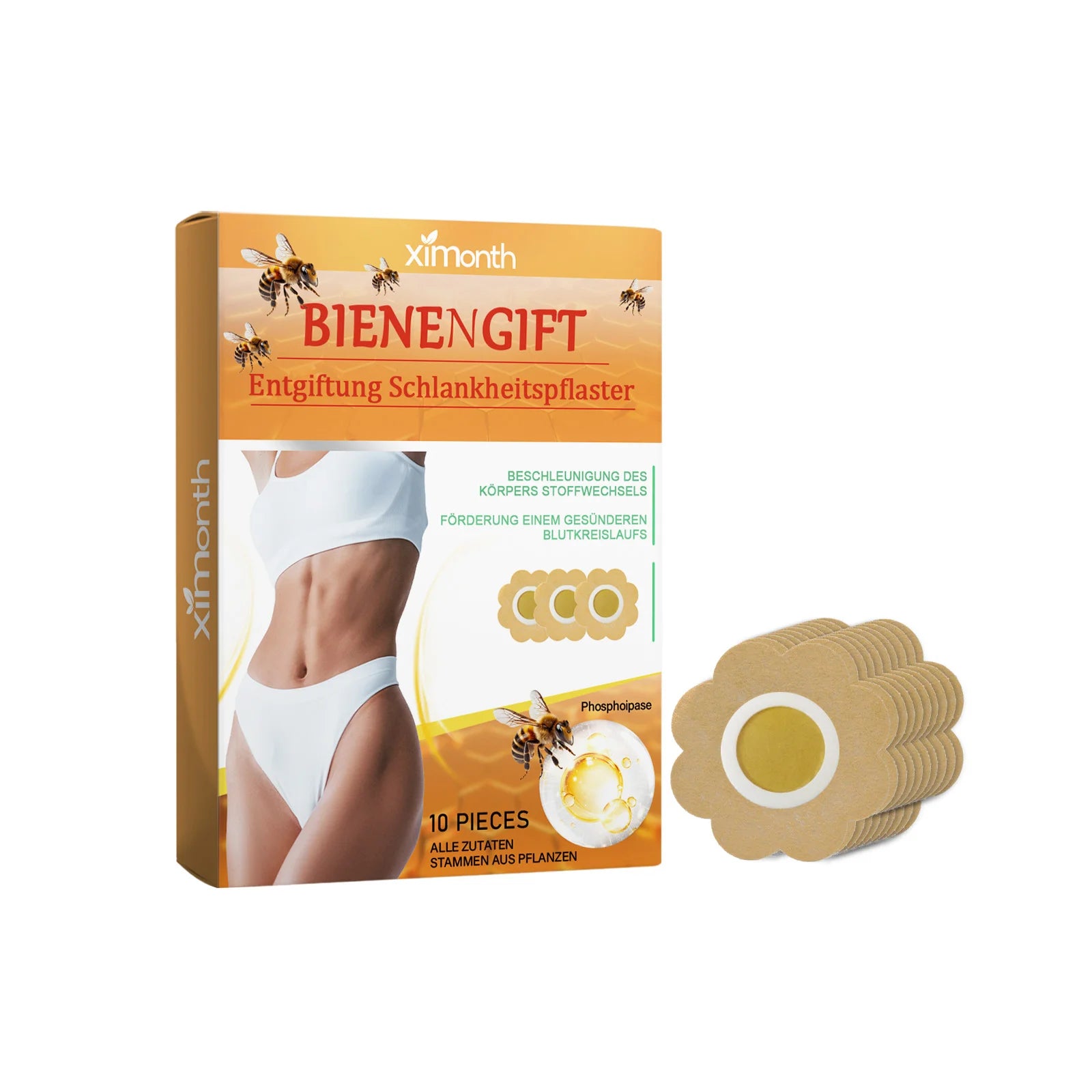 Bee Venom Body Shaping Patches Firm Sagging Skin Lift Contour Promote Blood Circulation Breathable Portable Body Firming Patch Mica.Wish_23Business