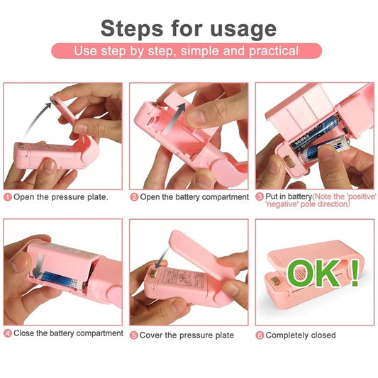 Mini Hea Bag Seal Machine Package Sealer Bags Thermal Plastic Food Bag Mica.Wish_23Business