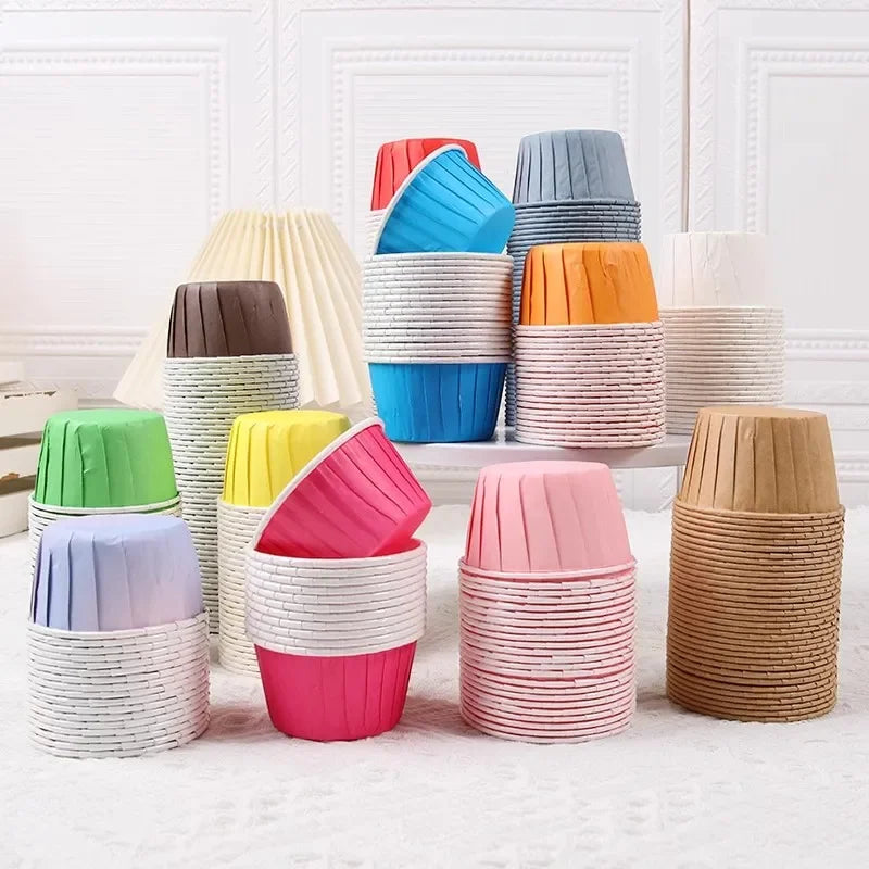 50Pcs Large Size Paper for Cupcakes Muffin Cupcake Paper Cups Baking Cupcakes Paper or Wedding Party Oilproof Cake Wrapper