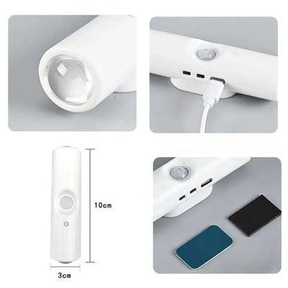 Smart Motion Sensor Spotlight with Adjustable Modes, 1500mAh Battery, USB-C Charging, and Magnetic Installation for Living Rooms, Bathrooms, and Bedrooms