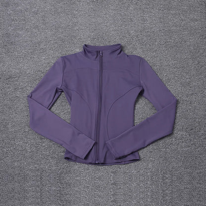 Women Sport Jacket Long Sleeve Shirt Workout Coat Gym Training Clothing Yoga Sportswear Mica.Wish_23Business